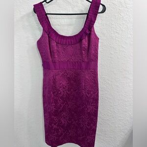 Antonio Melani jacquard cocktail dress cranberry